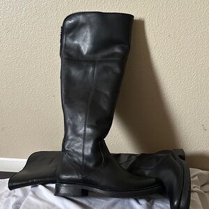 Frye Black Leather Tall Boots Veronica